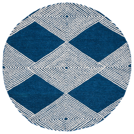Safavieh Micro-Loop Mlp618N Navy/Ivory Rugs.
