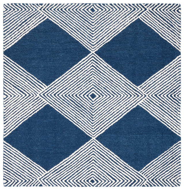 Safavieh Micro-Loop Mlp618N Navy/Ivory Rugs.
