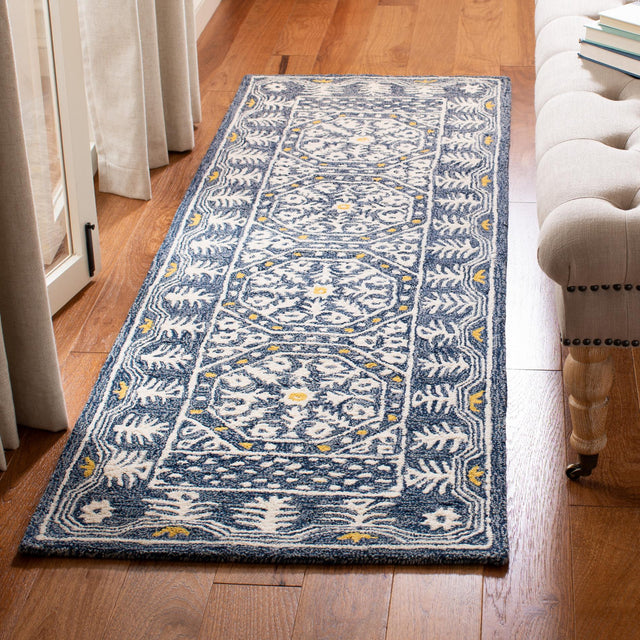 Safavieh Micro-Loop Mlp619M Blue/Ivory Rugs.