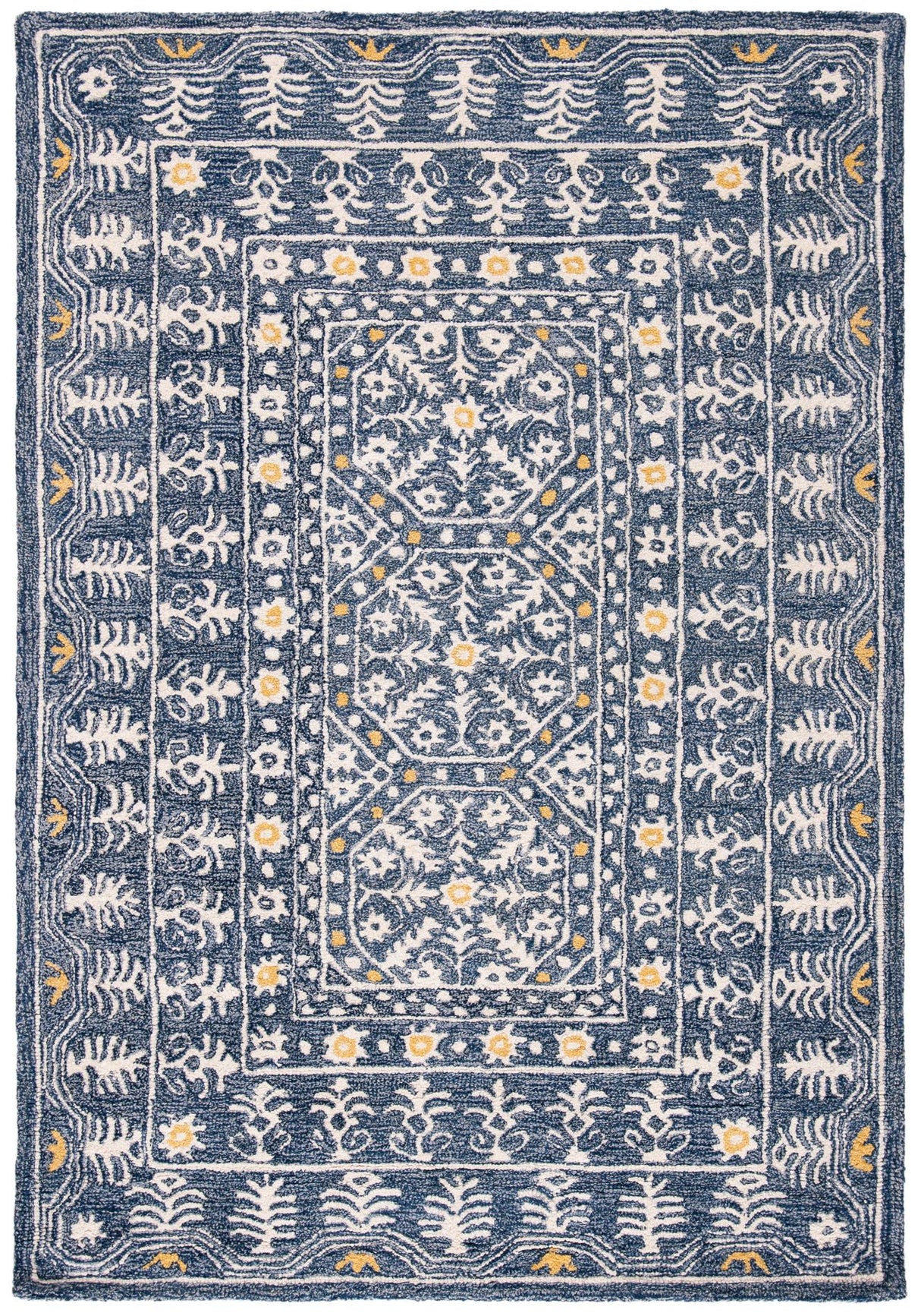 Safavieh Micro-Loop Mlp619M Blue/Ivory Rugs.