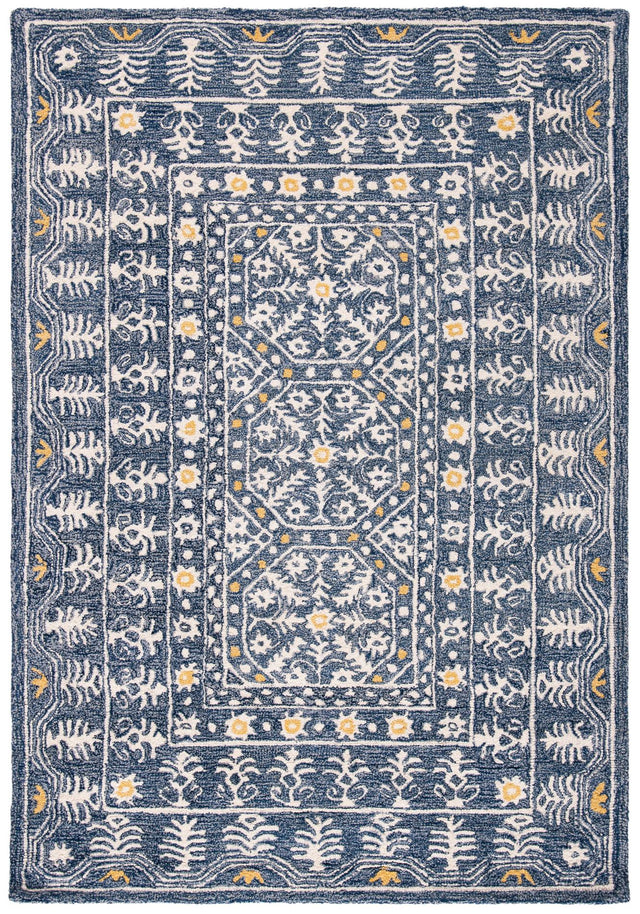 Safavieh Micro-Loop Mlp619M Blue/Ivory Rugs.