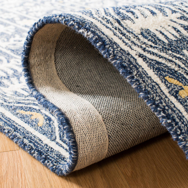 Safavieh Micro-Loop Mlp619M Blue/Ivory Rugs.