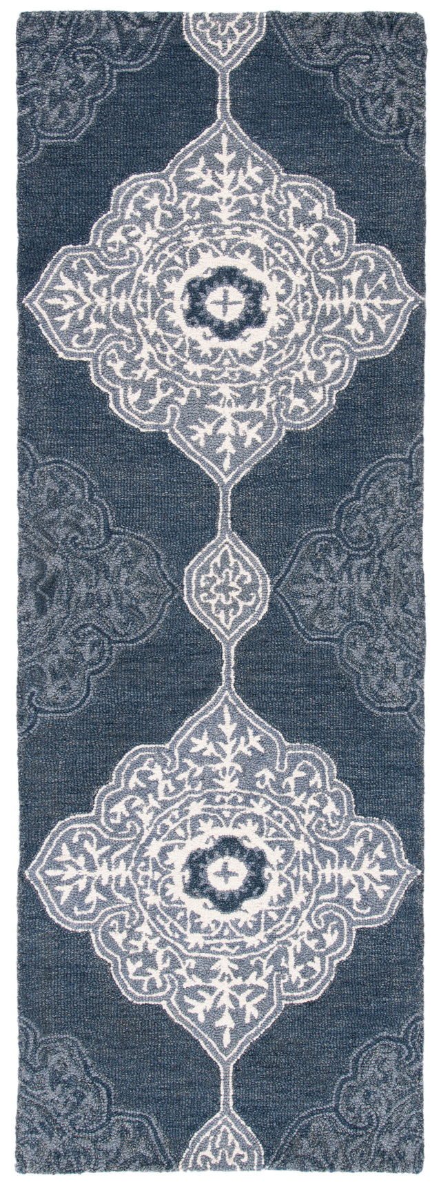 Safavieh Micro-Loop Mlp620F Grey/Navy Rugs.