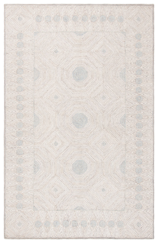 Safavieh Micro Loop Mlp631G Silver/Beige Rug.
