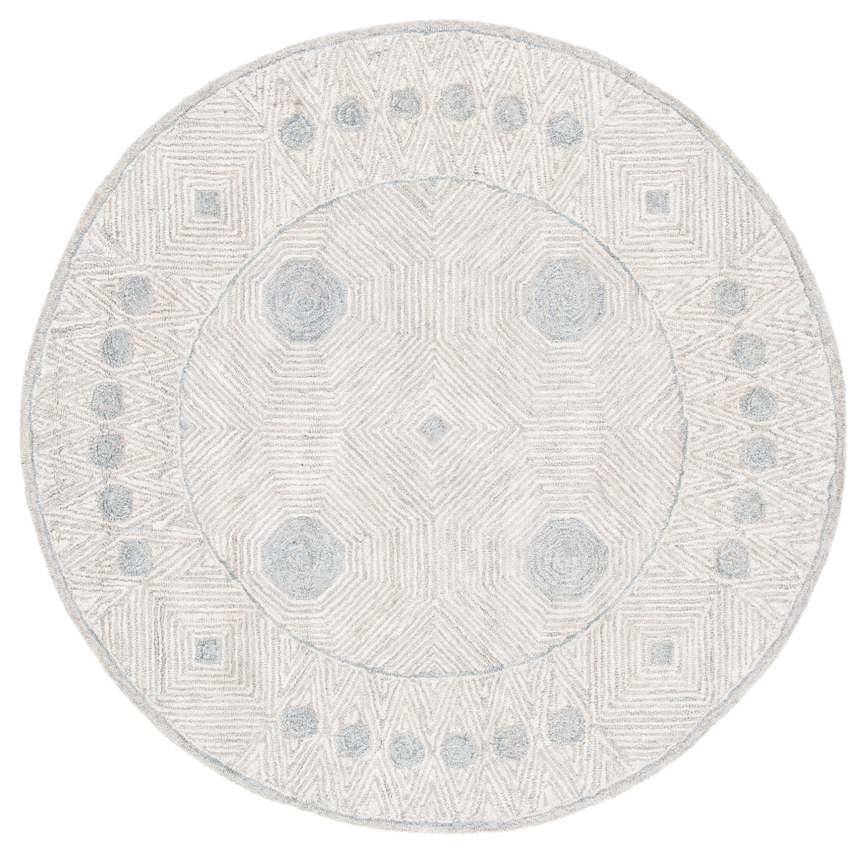 Safavieh Micro Loop Mlp631G Silver/Beige Rug.