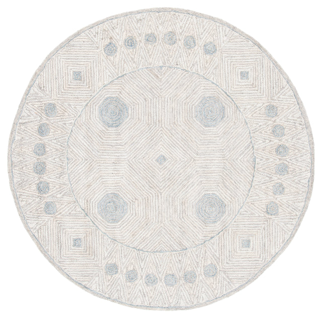 Safavieh Micro Loop Mlp631G Silver/Beige Rug.