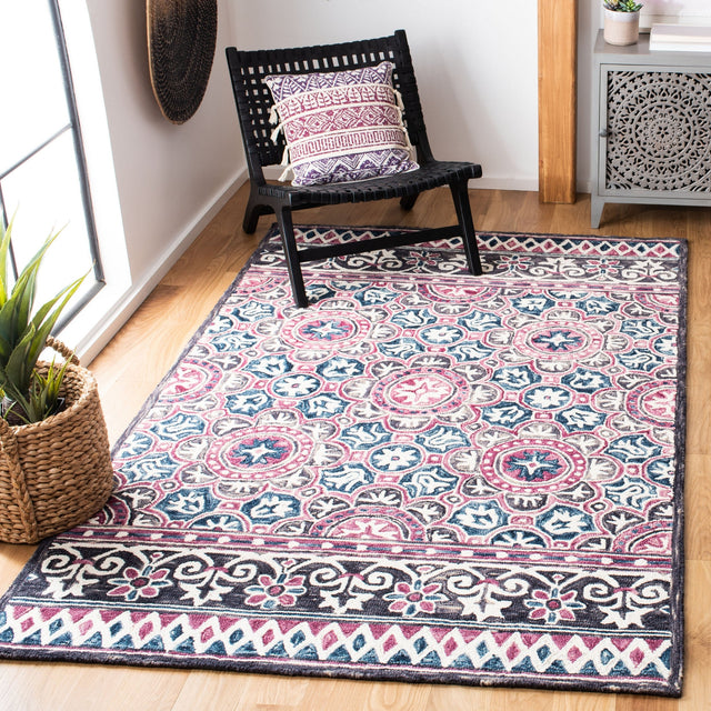 Safavieh Micro Loop Mlp632A Ivory/Pink Rug.