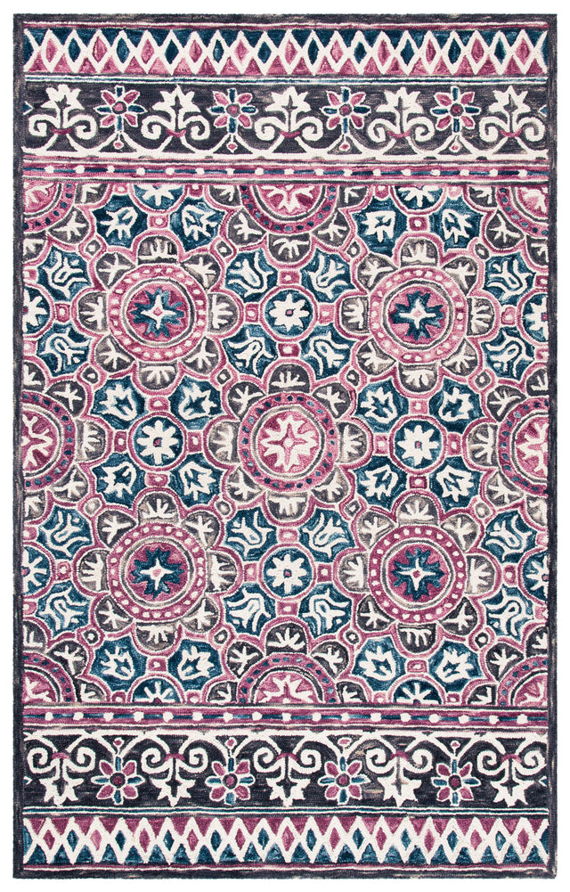 Safavieh Micro Loop Mlp632A Ivory/Pink Rug.