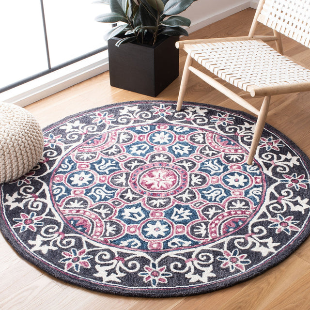 Safavieh Micro Loop Mlp632A Ivory/Pink Rug.