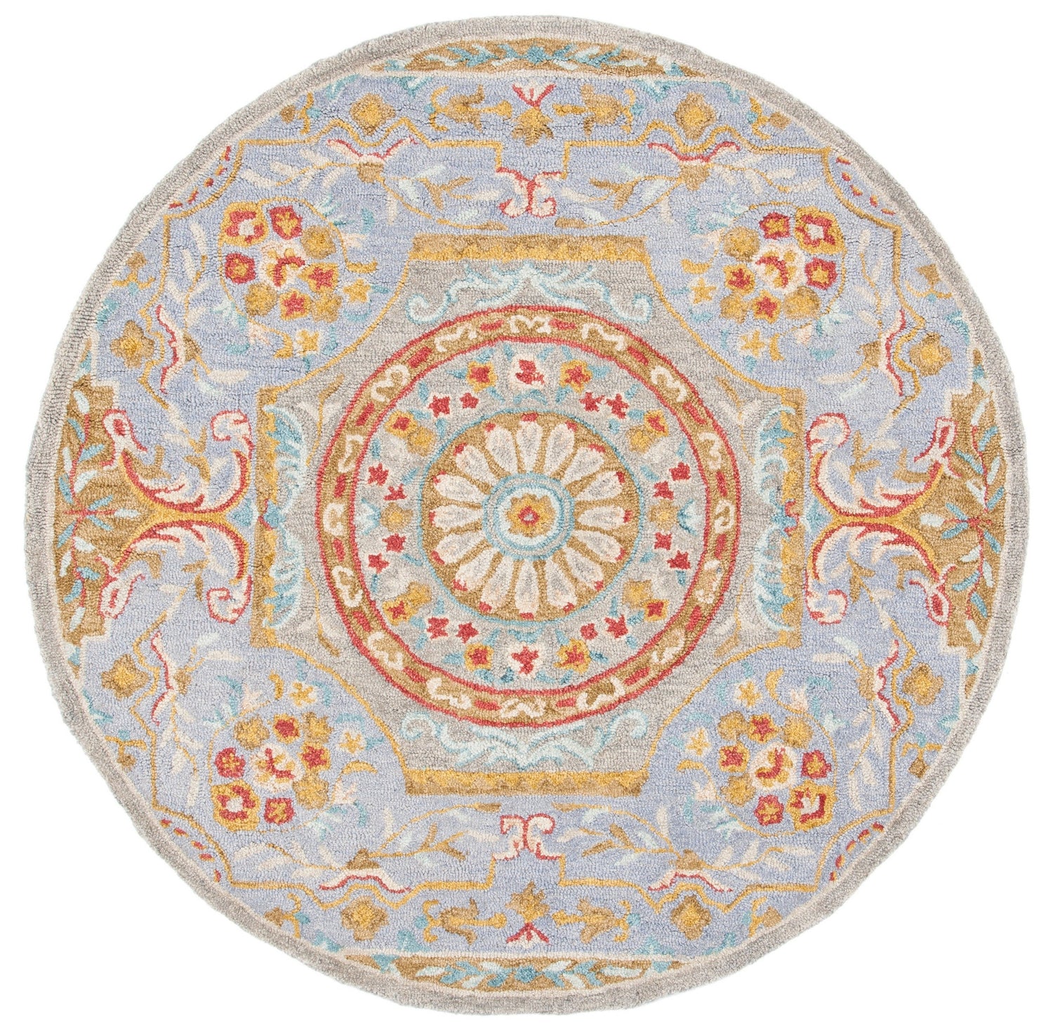 Safavieh Micro Loop Mlp634Y Green/Grey Rug.