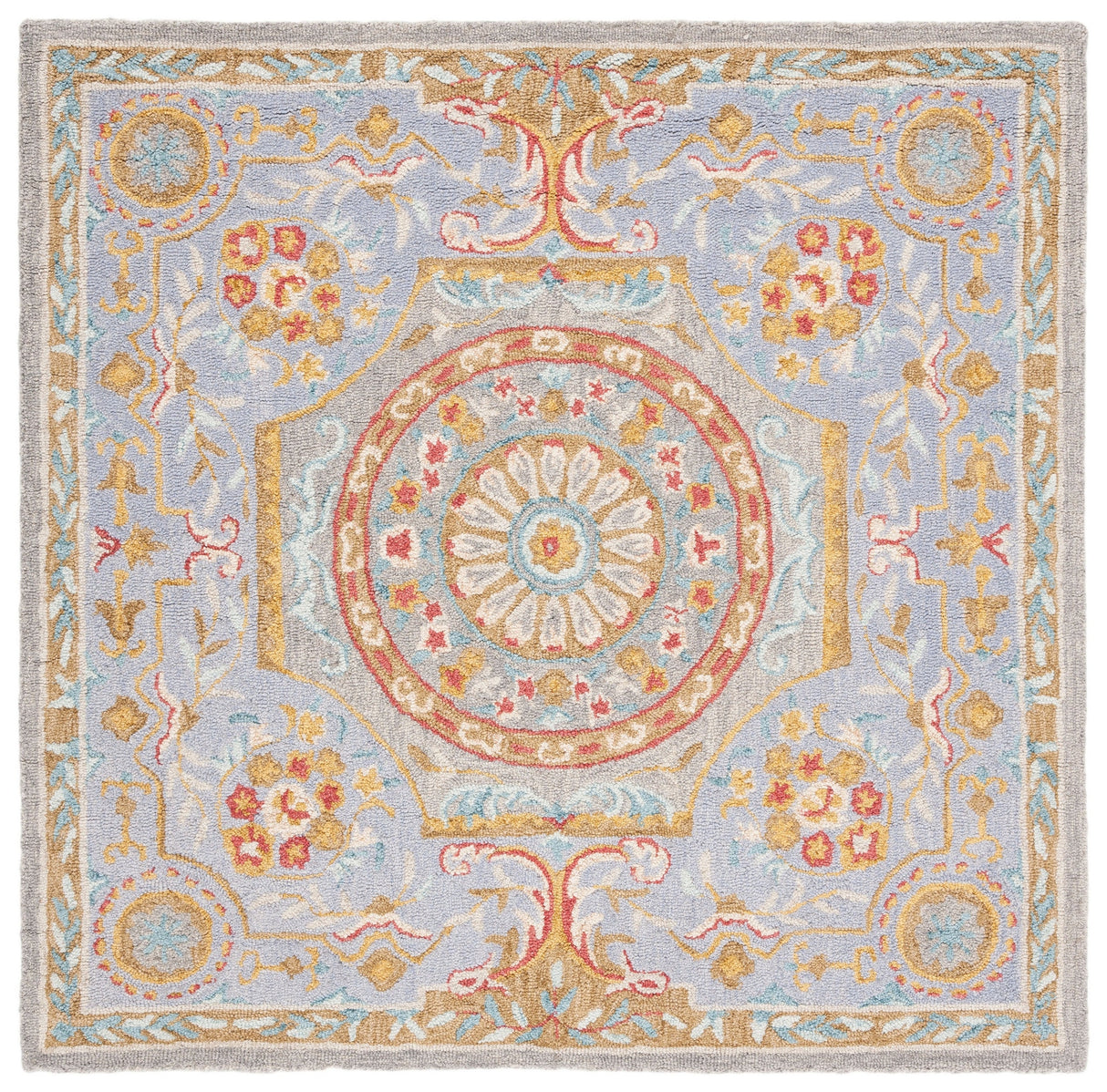 Safavieh Micro Loop Mlp634Y Green/Grey Rug.