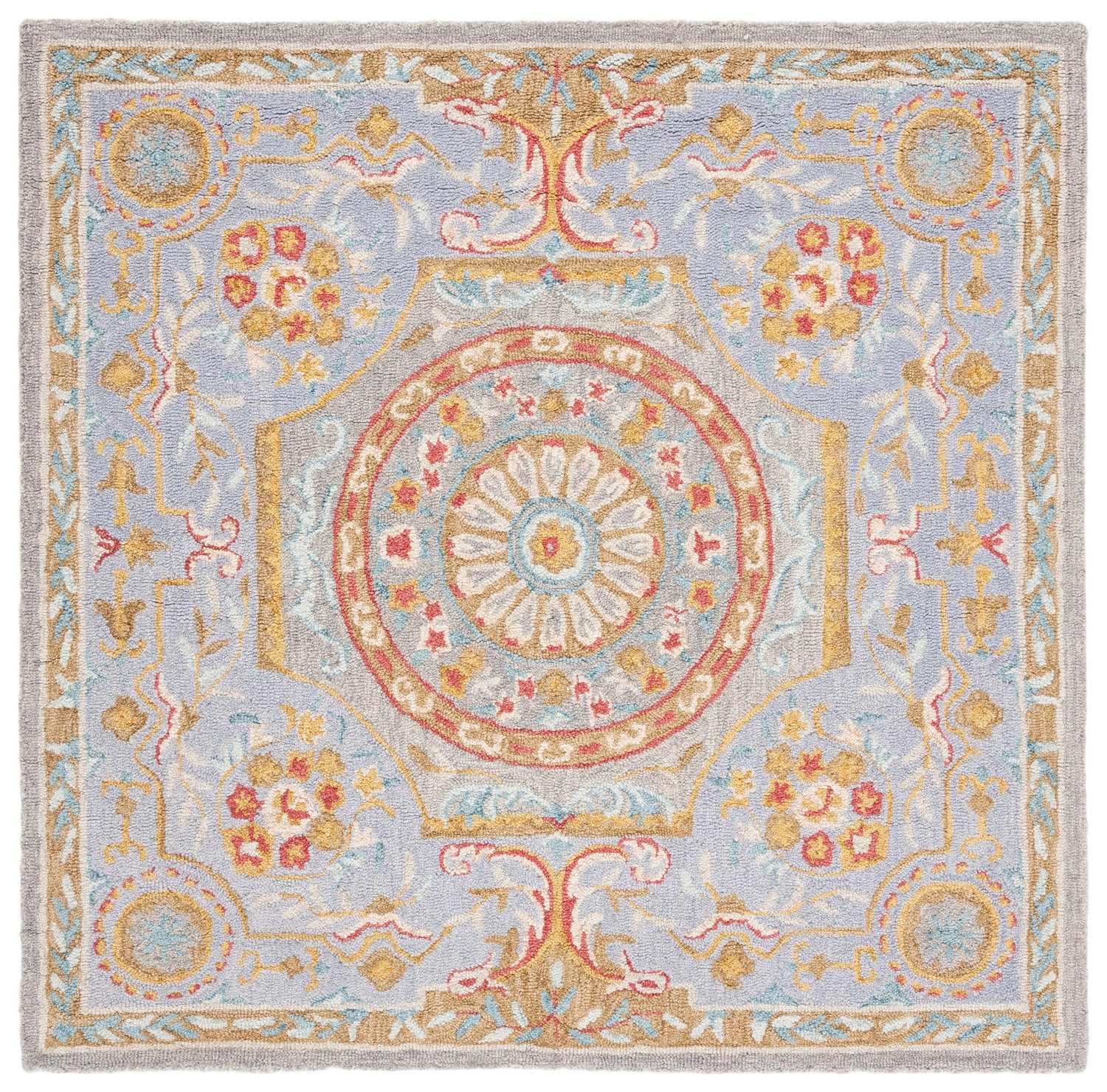 Safavieh Micro Loop Mlp634Y Green/Grey Rug.