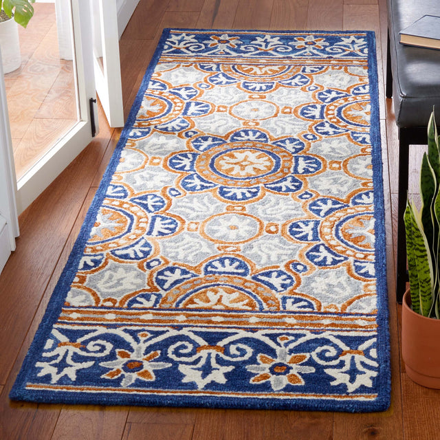 Safavieh Micro Loop Mlp635T Brown/Blue Rug.