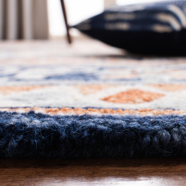 Safavieh Micro Loop Mlp635T Brown/Blue Rug.