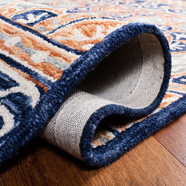 Safavieh Micro Loop Mlp635T Brown/Blue Rug.
