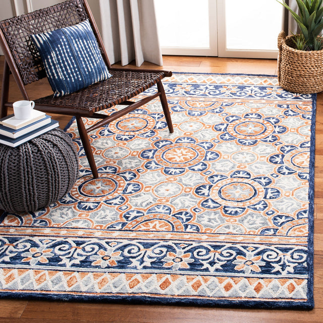 Safavieh Micro Loop Mlp635T Brown/Blue Rug.