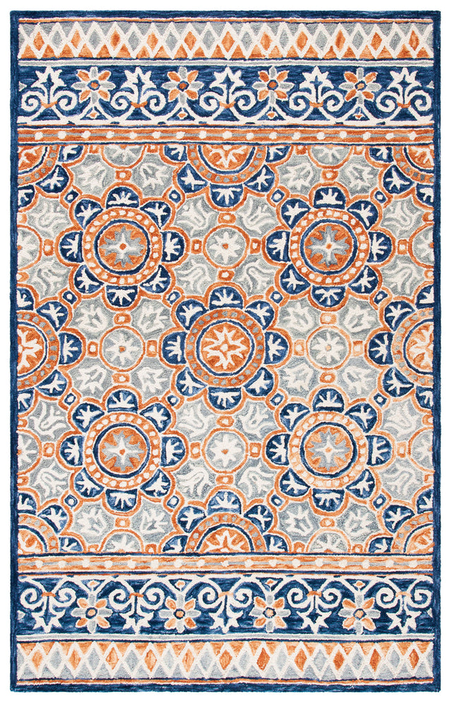 Safavieh Micro Loop Mlp635T Brown/Blue Rug.