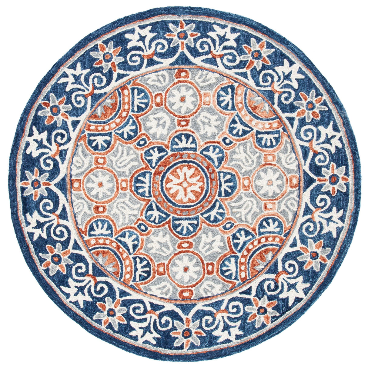 Safavieh Micro Loop Mlp635T Brown/Blue Rug.