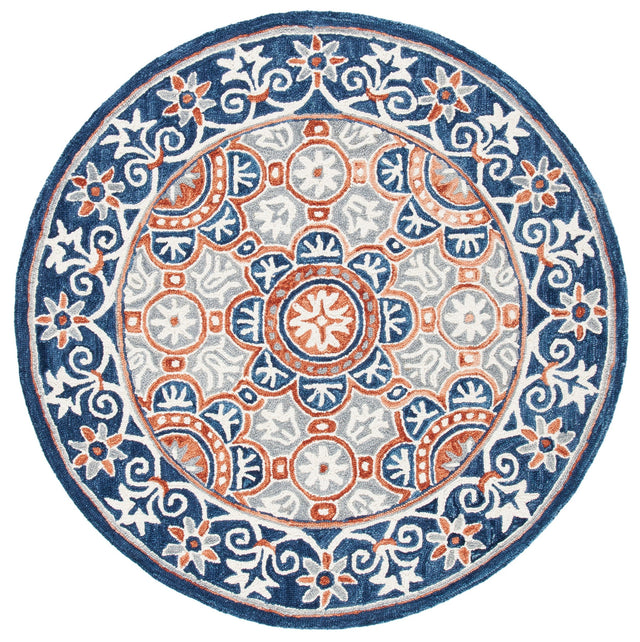 Safavieh Micro Loop Mlp635T Brown/Blue Rug.