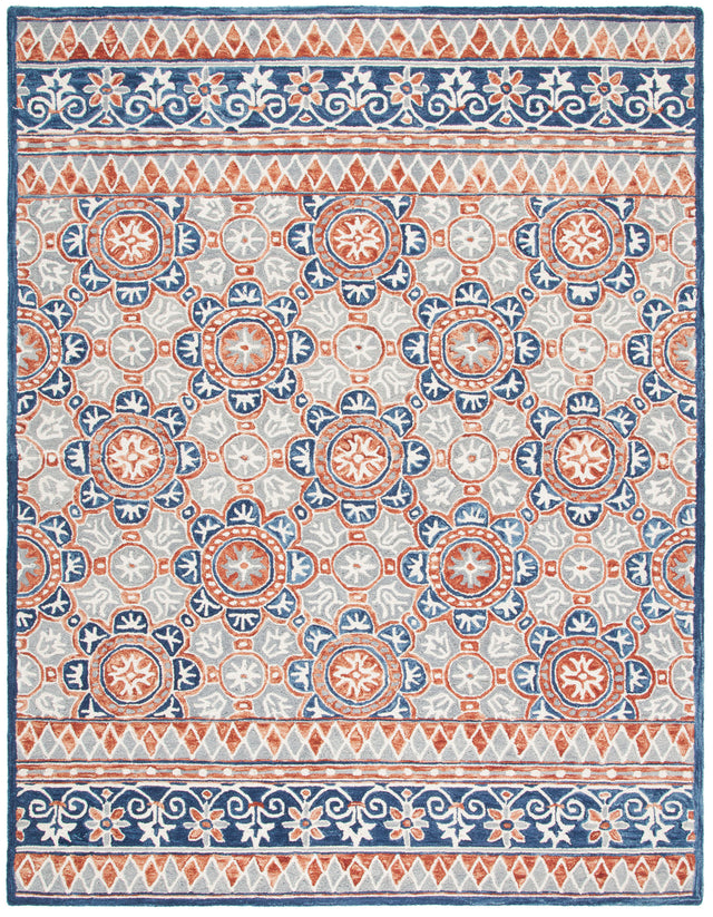 Safavieh Micro Loop Mlp635T Brown/Blue Rug.