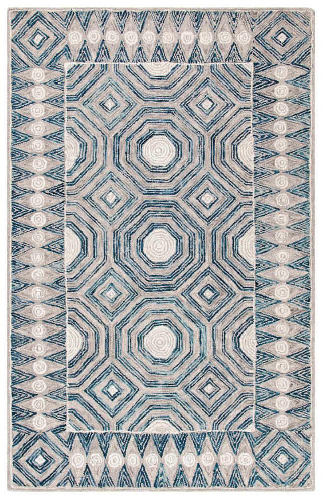 Safavieh Micro Loop Mlp639A Ivory/Blue Rug.
