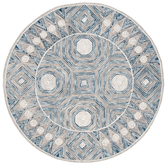 Safavieh Micro Loop Mlp639A Ivory/Blue Rug.