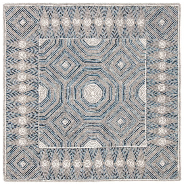 Safavieh Micro Loop Mlp639A Ivory/Blue Rug.