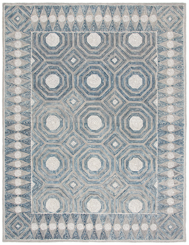 Safavieh Micro Loop Mlp639A Ivory/Blue Rug.