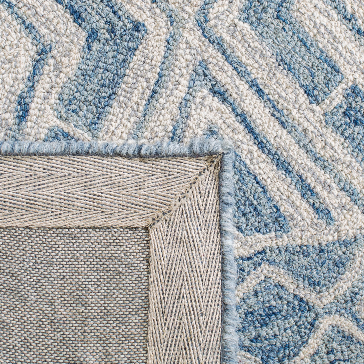 Safavieh Micro-Loop Mlp646M Blue/Ivory Rugs.