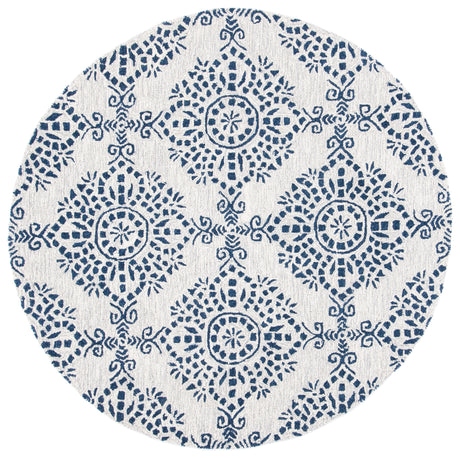 Safavieh Micro-Loop Mlp647A Ivory/Blue Rugs.