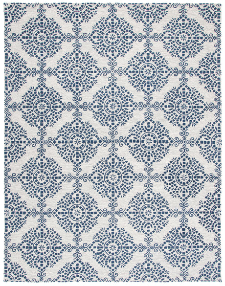 Safavieh Micro-Loop Mlp647A Ivory/Blue Rugs.