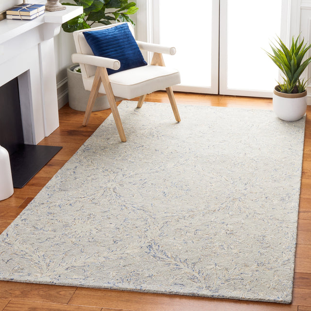 Safavieh Micro Loop Mlp875F Grey/Blue Rug.