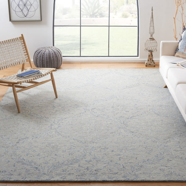 Safavieh Micro Loop Mlp875F Grey/Blue Rug.