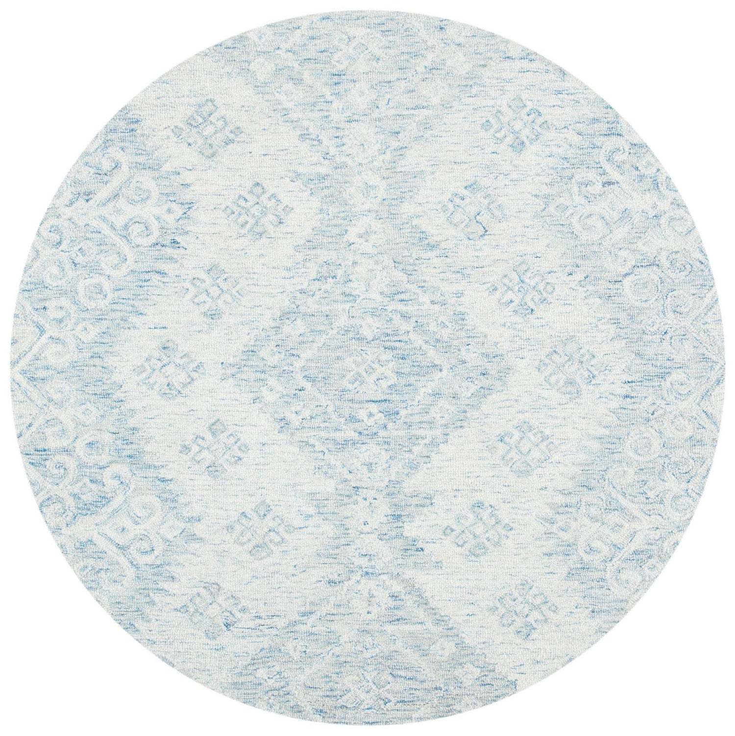 Safavieh Micro-Loop Mlp951A Ivory/Blue Rugs.