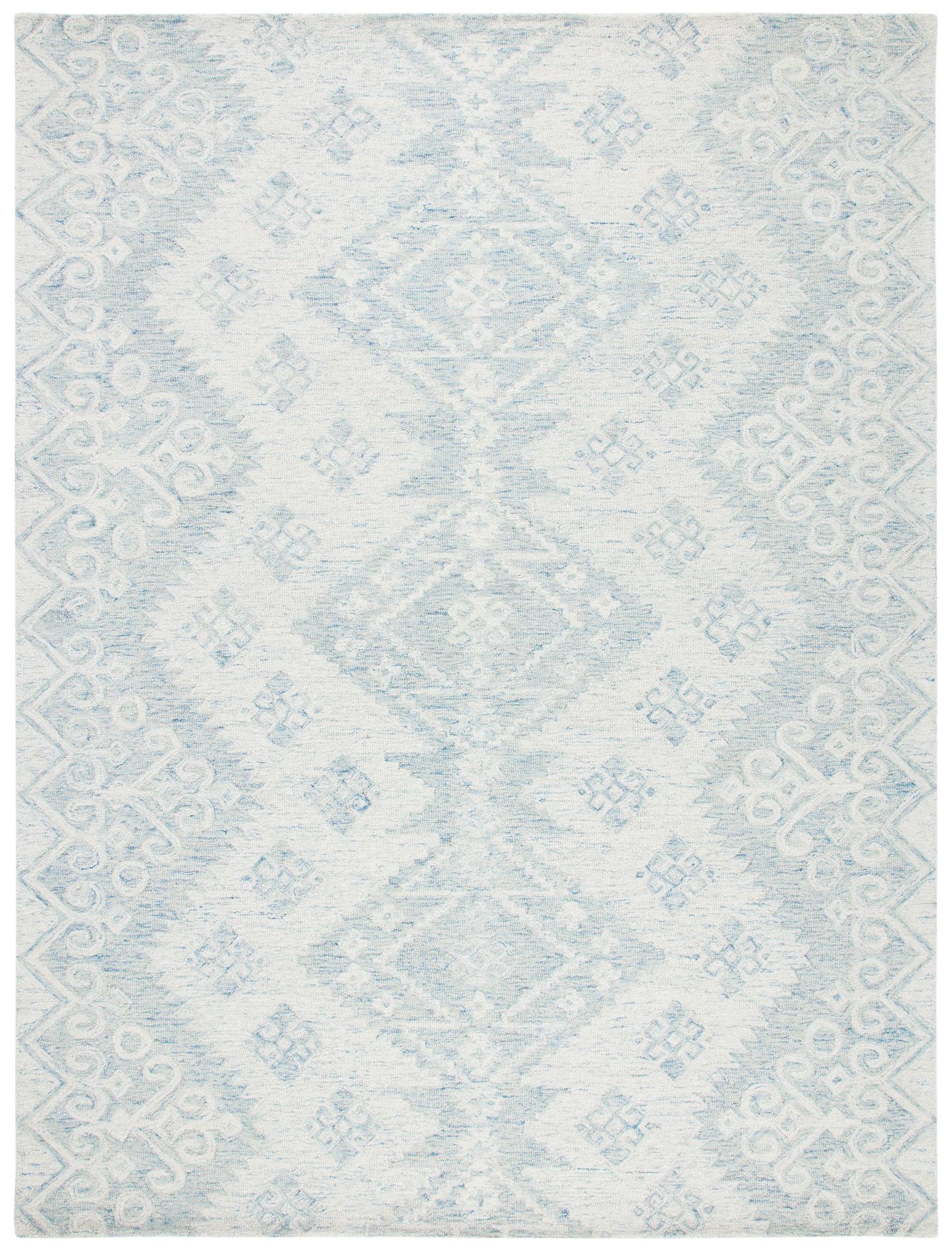 Safavieh Micro-Loop Mlp951A Ivory/Blue Rugs.