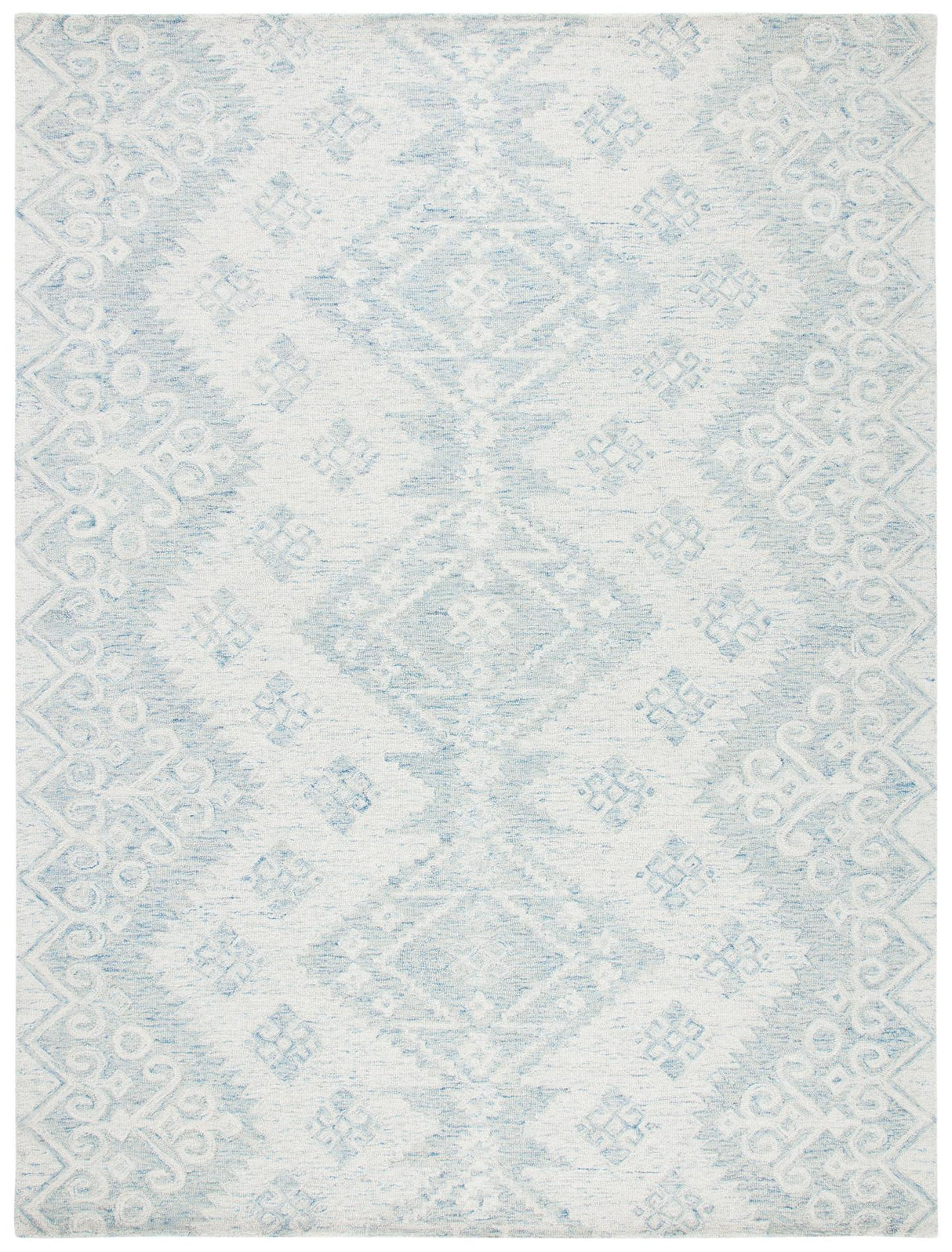 Safavieh Micro-Loop Mlp951A Ivory/Blue Rugs.