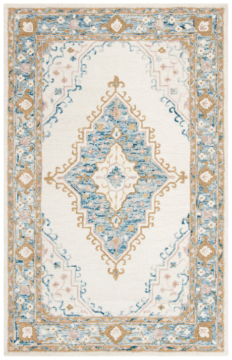 Safavieh Micro-Loop Mlp953A Ivory/Blue Rugs.