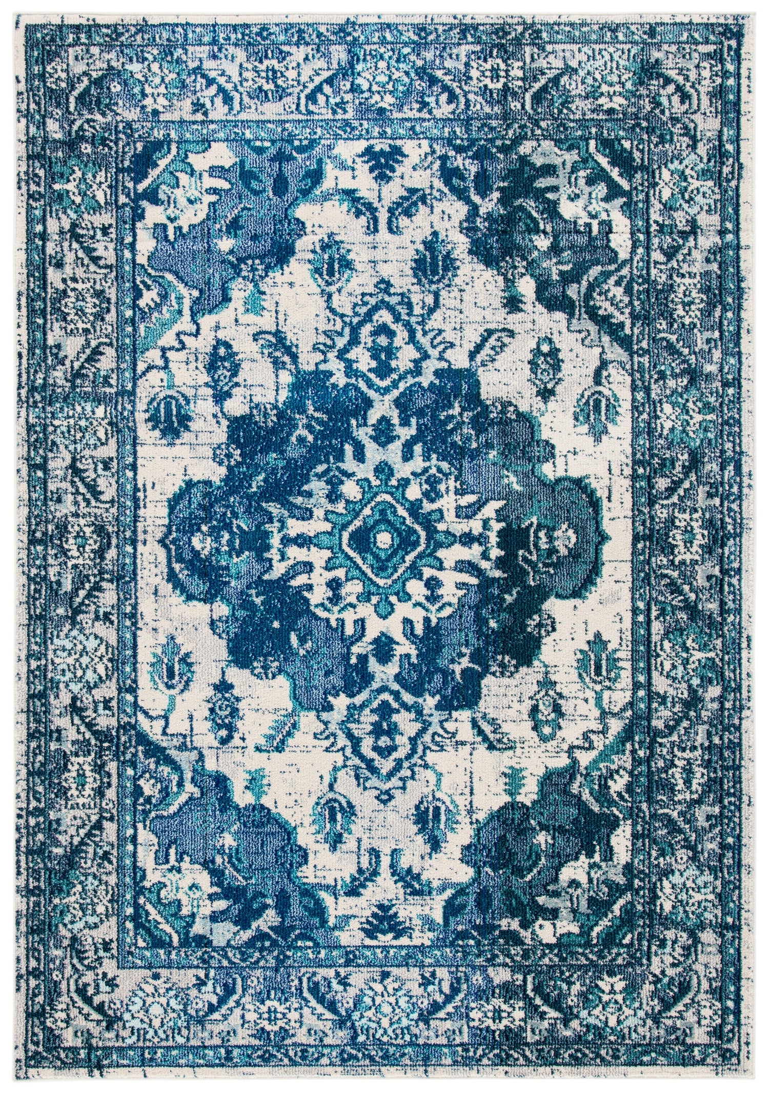 Safavieh Monaco Mnc243A Ivory/Blue Rugs.
