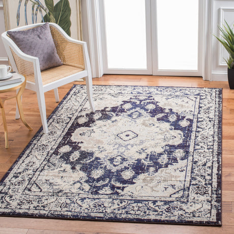 Safavieh Monaco Mnc243C Ivory/Navy Rugs.
