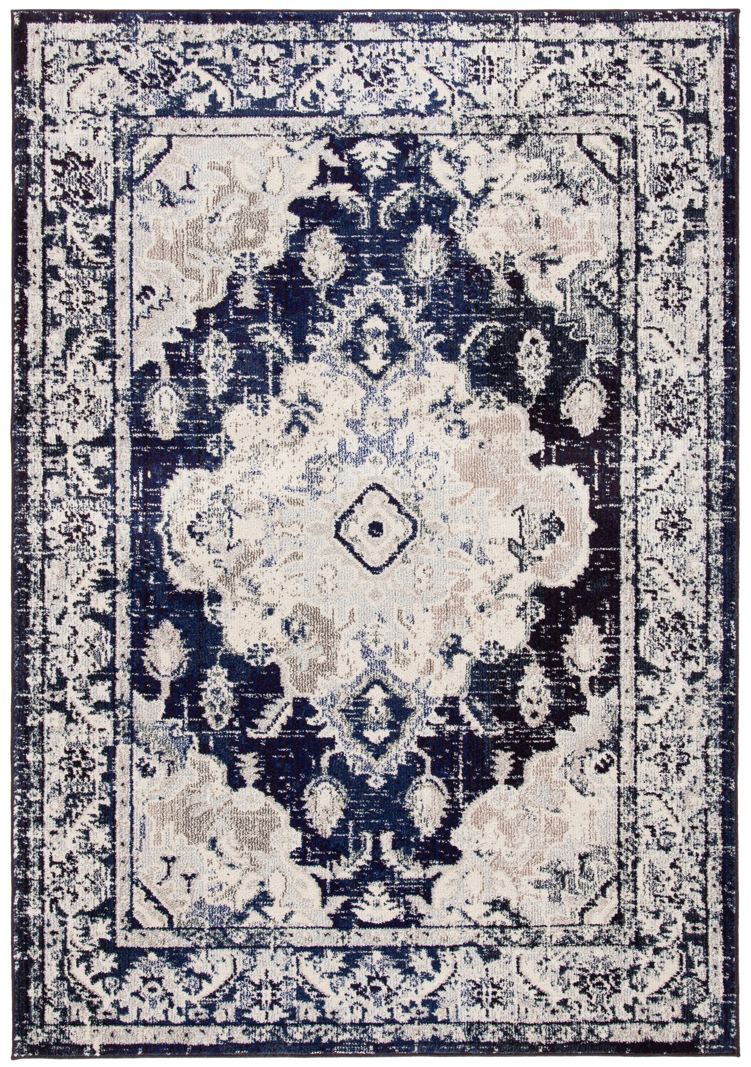 Safavieh Monaco Mnc243C Ivory/Navy Rugs.
