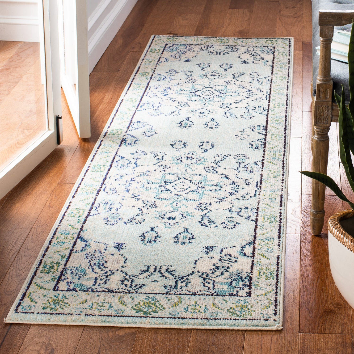 Safavieh Monaco Mnc243K Light Blue/Ivory Rugs.