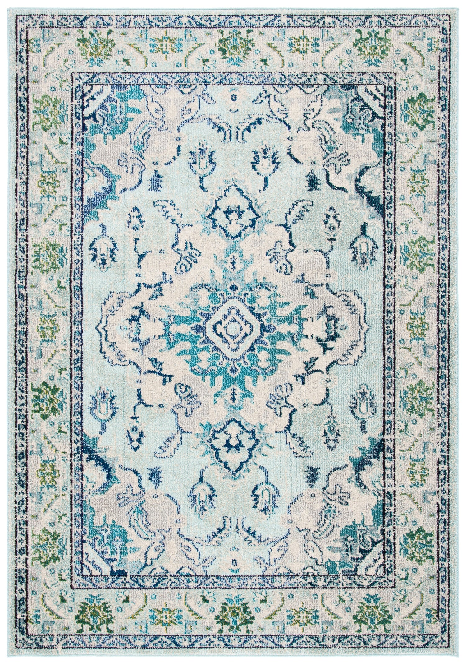 Safavieh Monaco Mnc243K Light Blue/Ivory Rugs.