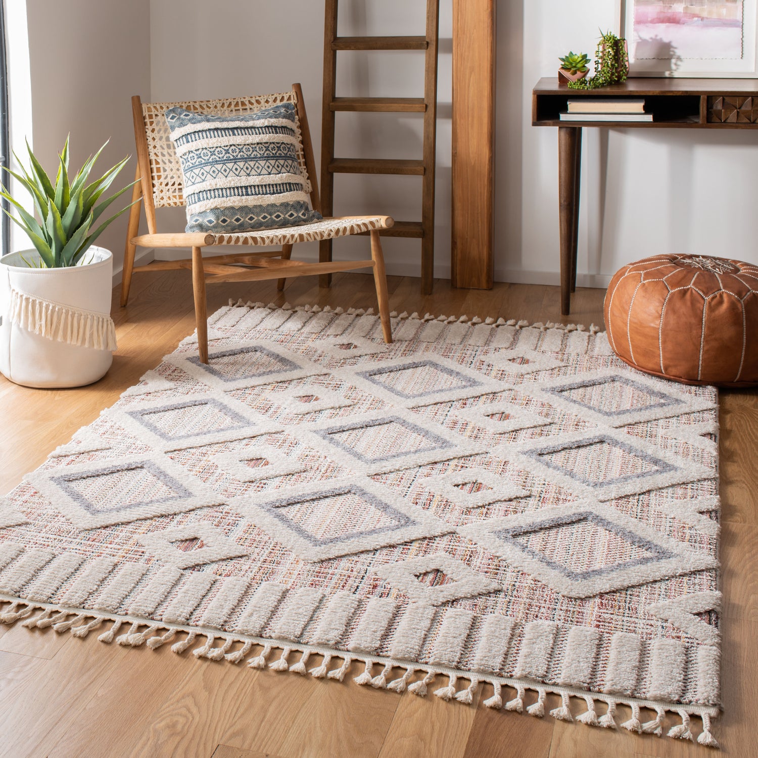Safavieh Marrakesh Mrk523D Grey/Multi Rug.