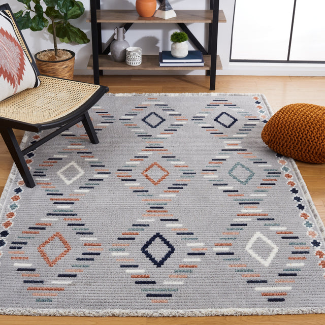 Safavieh Marrakesh Mrk602F Grey/Blue Rust Rug.