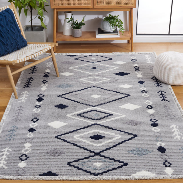 Safavieh Marrakesh Mrk604P Grey/Navy Rug.