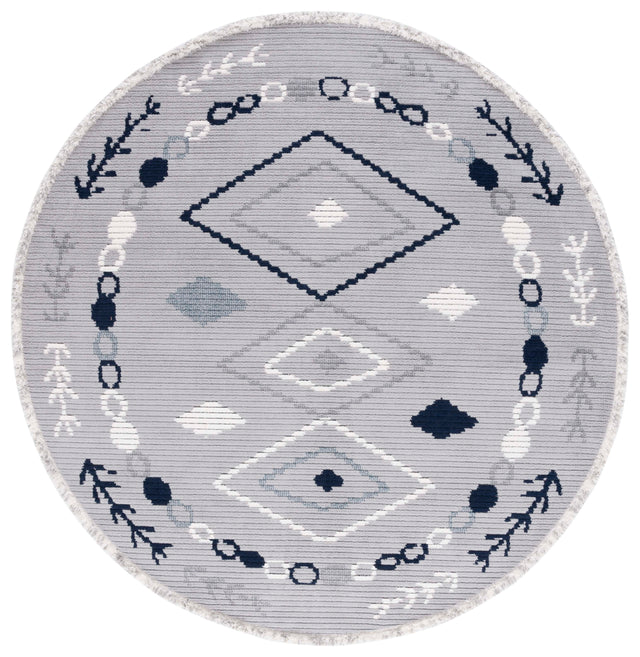 Safavieh Marrakesh Mrk604P Grey/Navy Rug.