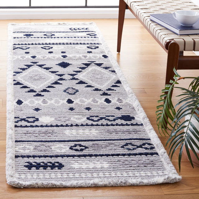 Safavieh Marrakesh Mrk606G Grey/Navy Rug.