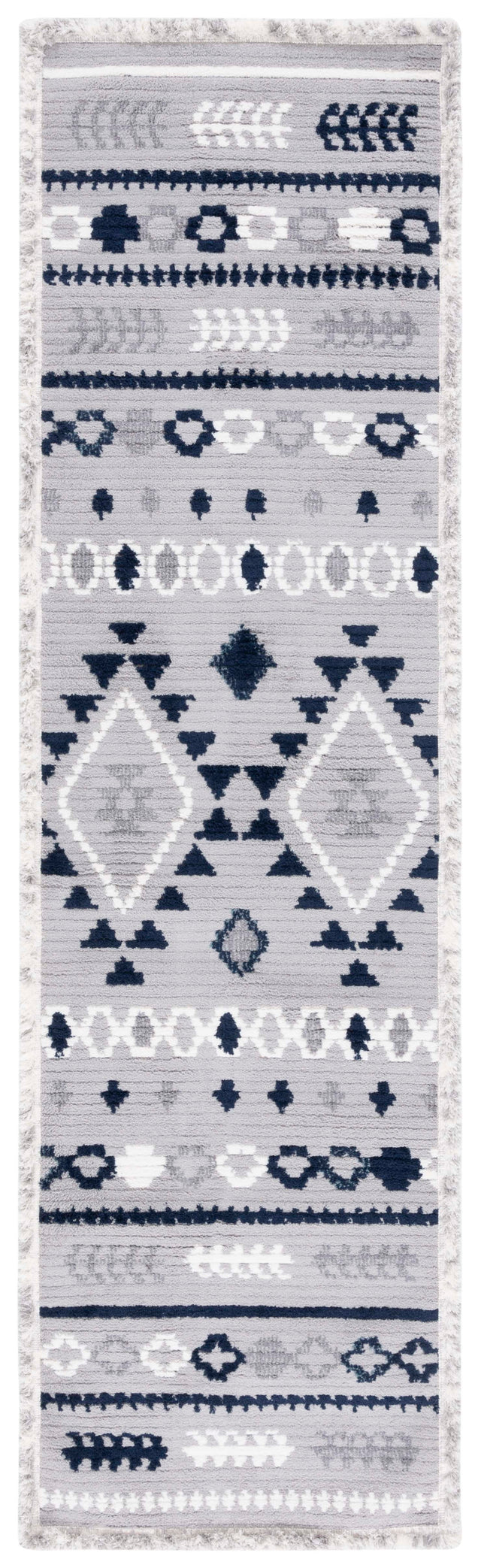 Safavieh Marrakesh Mrk606G Grey/Navy Rug.