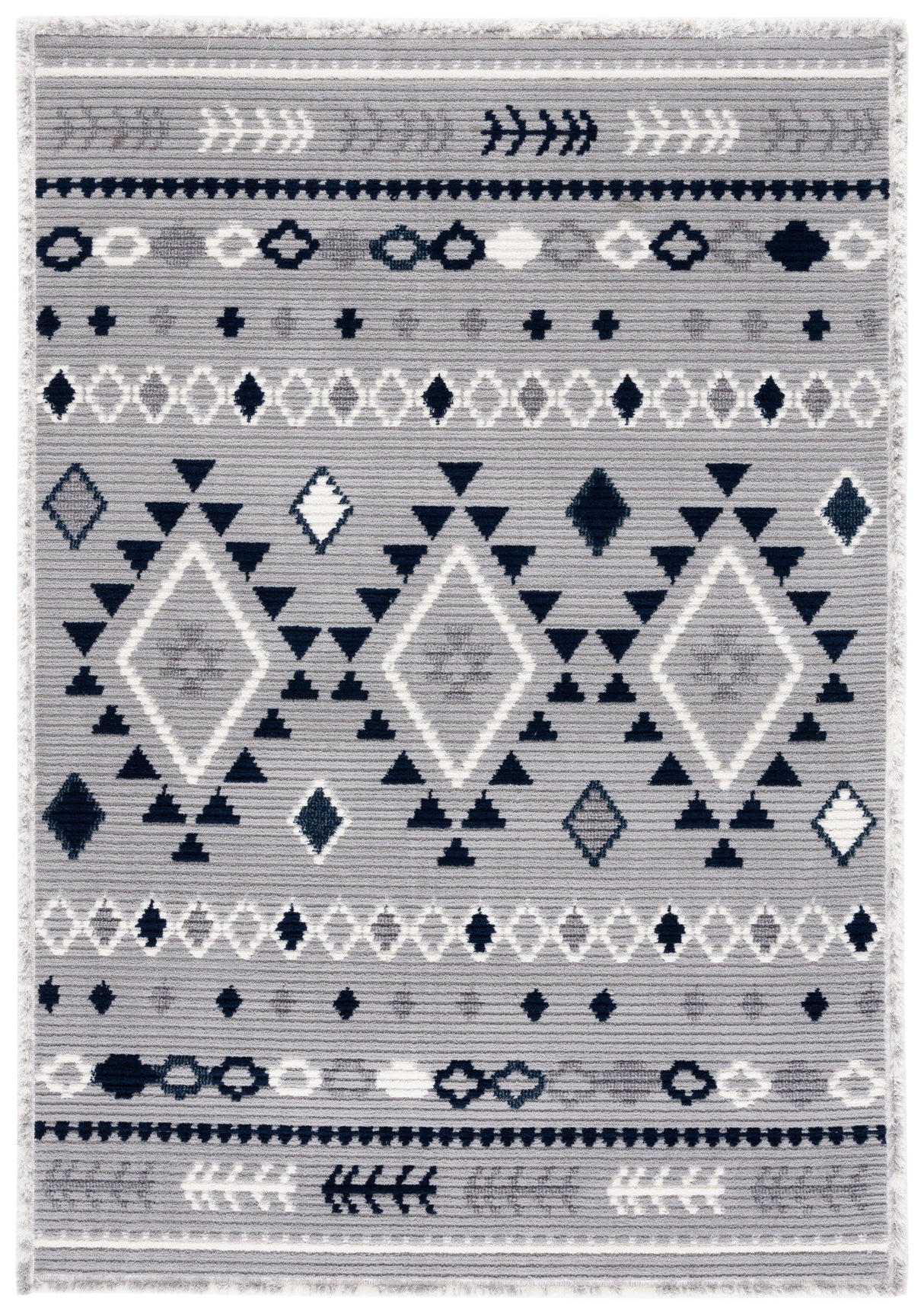 Safavieh Marrakesh Mrk606G Grey/Navy Rug.
