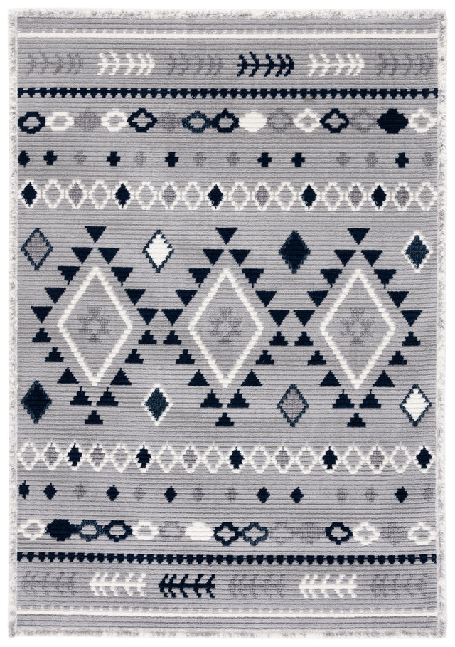Safavieh Marrakesh Mrk606G Grey/Navy Rug.